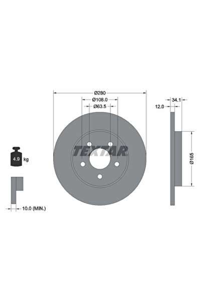 Krieger Set Discuri Frana Ford Mondeo 3 Ford (Changan) Mondeo 2000-2009