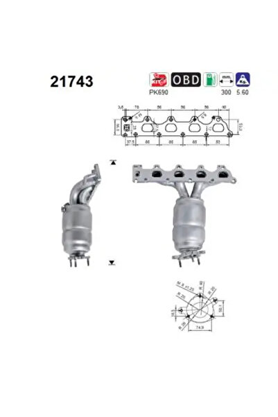 As Catalizator Opel Astra H Vauxhall Astra Model 5