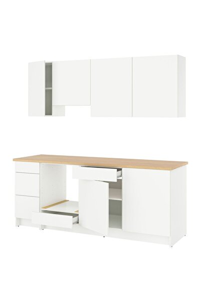 hobiurun Mutfak dolabı kombinasyonu, beyaz, 220x61x220 cm, Batarya dahil deği...