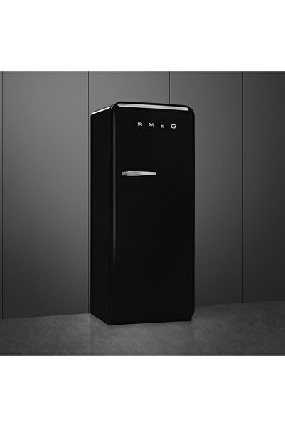 SMEG 50’s Retro Style Aesthetic Freestanding Refrigerator with Freezer Compartment, Black
