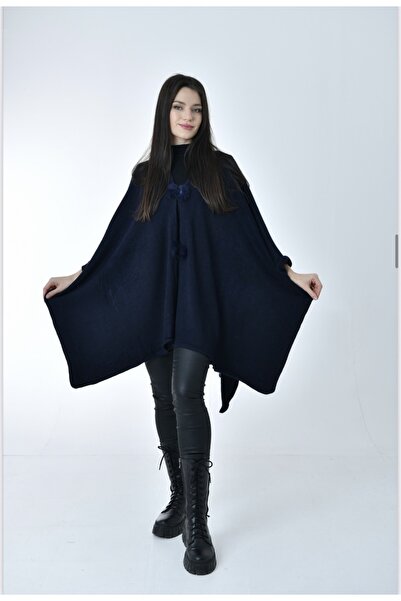 Ciciş Aksesuar PONPONLU PAMUK PANÇO SICAK TUTAN