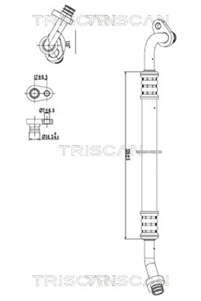 TRISCAN Conducta Presiune Variabila Aer Conditionat Citroen C4 1/C4 Cupe Peug...