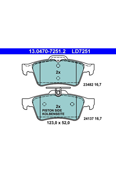 Ate Комплект спирачни накладки за дискови спирачки Renault Laguna 3/Laguna Cupe