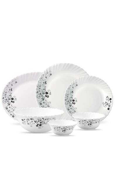 Laopala Diva LaOpala Classic 20 Pcs Dinner Set Mystrio Black – Opalware Plates & Bowls