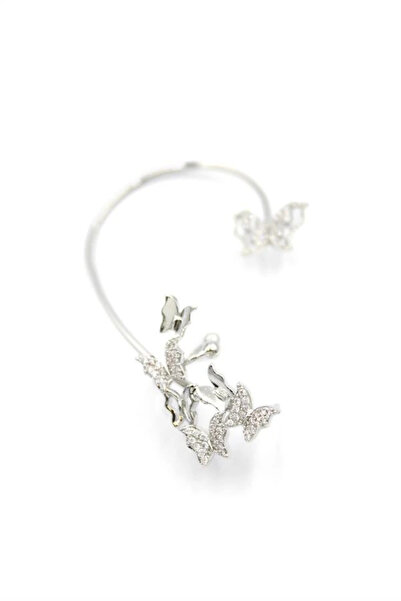 HarmonyAura أقراط ليتاتريند على شكل فراشة - فضية