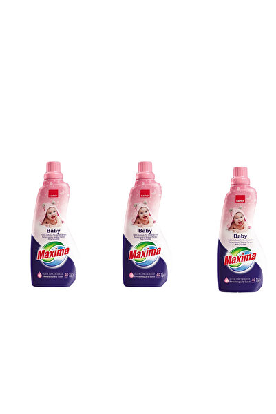Sano Pack of 3x Ultra Concentrated Baby Fabric Softener, 40 Washes, 1l