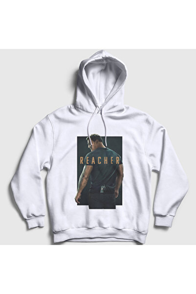 Presmono Unisex White Alan Ritchson Reacher Hooded Sweatshirt 576291Tt