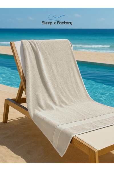 Sleep x Factory Bath Sheet – 100% Cotton, Extra-Large, Soft & Absorbent – 90x180 cm