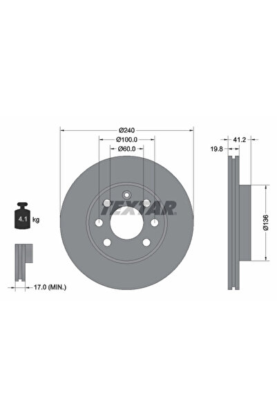 Krieger Disc Frana Chevrolet Corsa/Montana Pick-Up Opel Corsa C