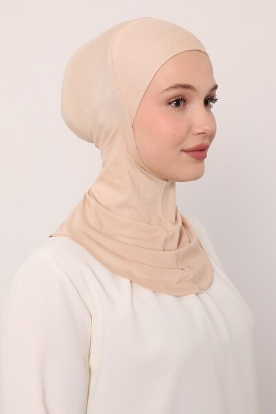 Levidor A.Beige Hijabchi Bonnet with Neck Collar
