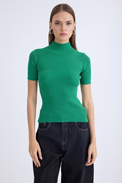 Vitrin Balıkçı Yaka Yarım Kol Triko Bluz