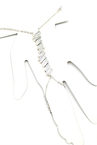 DENİSAM سوار ليتاتريند شاهميران المرصع بالأحجار - فضي