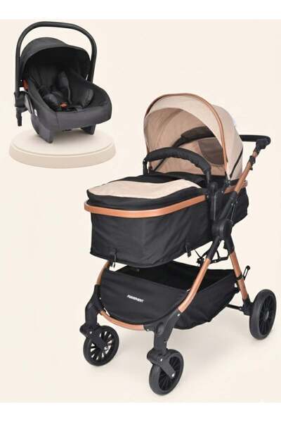 Fun Moment عربة أطفال فاخرة قابلة للعكس مع مقعد سيارة