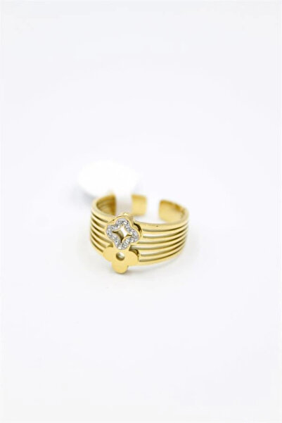 Royaleks خاتم ليتاتريند مكون من 6 أحجار - ذهبي