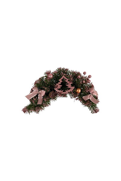 Selgot Ghirlandă decorativă de Crăciun, 46 cm, decorațiuni roz, 0309