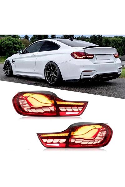 X POWER TUNİNG bmw f32 2014-20204.seri kırmızı dragon gts ledli arka stop lam...
