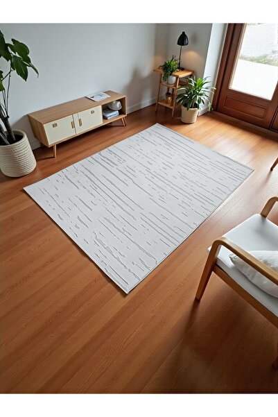 df home Welsoft İskandinav Dokuma Bukleli Premium Krem Puffy Peluş Yolluk Kor...