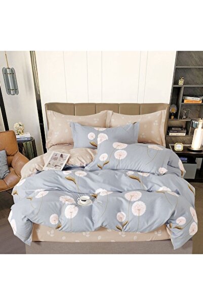 Casa de Vis Double Bedding Set, 6 Pieces, Satin Cotton, 220 x 230 cm, Multicolor