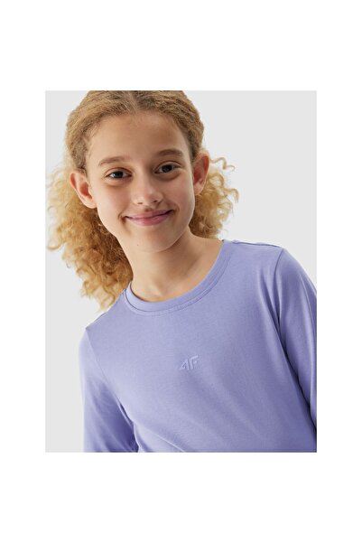 4F Children's long sleeve Longsleeve T-shirt navy blue 134