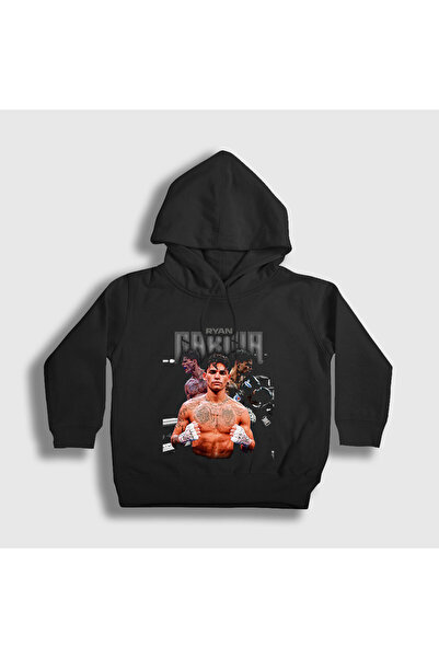 Presmono Unisex Children's Black Boxing Ryan Gracia Hooded Sweatshirt 576858Tt