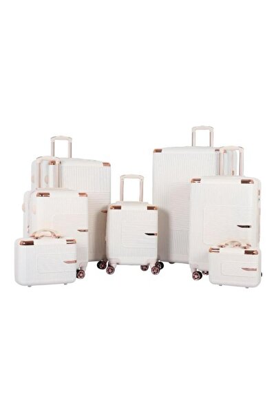 AVIATOR طقم شنط سفر دبش عرايس 7 قطع بسحاب متين - كفرات مزدوجة 360 درجة