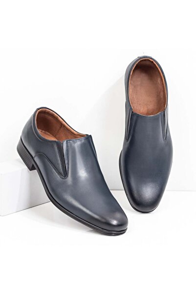 BMoD Pantofi eleganți slip-on pentru bărbați, din piele albastră, MOD03545