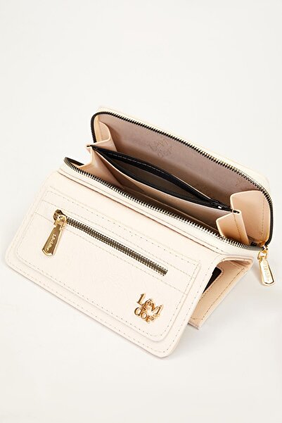 Levidor Cream Logo Detail Wallet