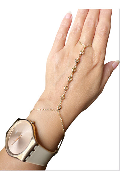 Aleda Çelik Gold Minimal Stone Hearted Shahmeran