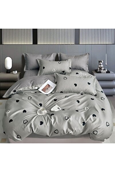 Casa de Vis Double bed sheet set, 6 pieces, satin cotton, 220 x 230 cm, multicolor,
