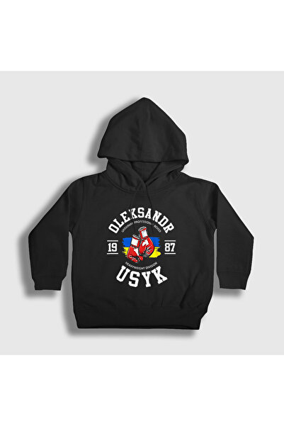 Presmono Unisex Children's Black Team Boxing Boxing Oleksandr Usyk Hooded Sweatshirt 579782Tt