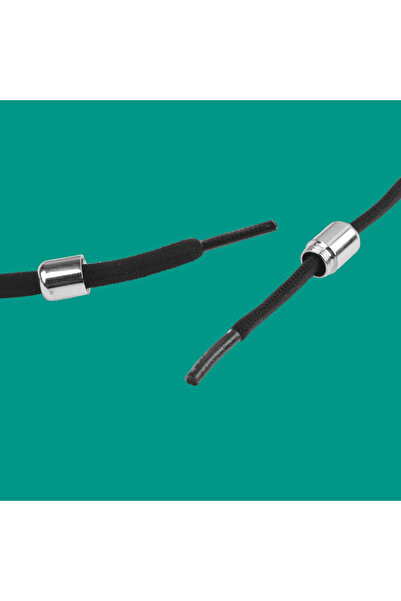 Crisalida Set de 2 șireturi rotunde elastice și reglabile, 0,5 x 100 cm, Negre