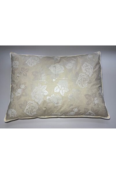 PopClean Perna din 30% puf de gasca, PopClean, galben cu trandafiri, 50x70, 1...