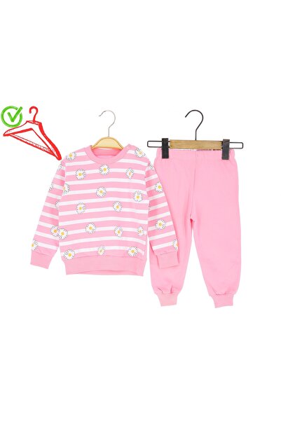 Atabay Kids Atabay 192-10-25 Baby Girl Set 2-Piece Striped Daisy Printed 9/24...