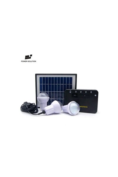 Generic Solar LED Light Kit | 2x 3W Bulbs, 5000mAh Battery, USB Charging, Outdoor/Shed