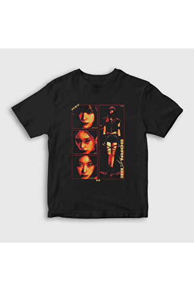 Presmono تي شيرت أسود للأطفال من الجنسين Born To Be K Pop Itzy 576949tt