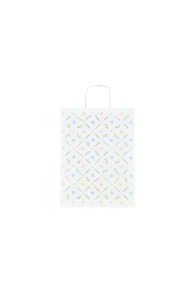 Papette Set of 50 Kraft Paper Bags with Pattern 7 Floral 24 x 31(H) x 10cm