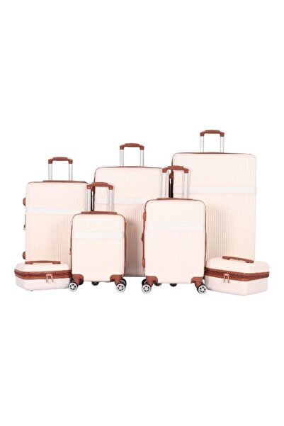 AVIATOR طقم شنط سفر دبش عرايس 7 قطع بسحاب متين - كفرات مزدوجة 360 درجة