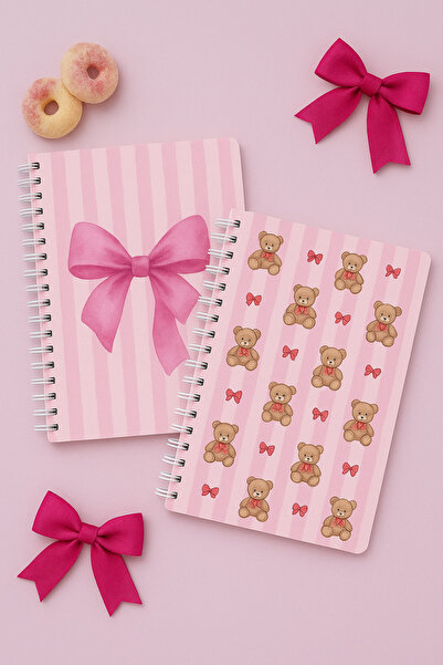 Panda A5 Spiral School Notebook Set of 2 - Lined Concept Notebook