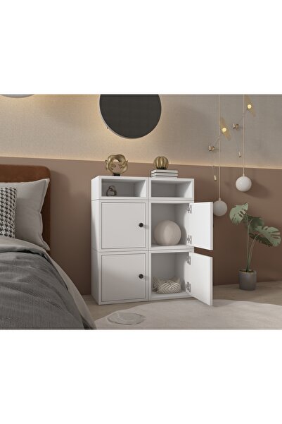 nettrends.net the new trend of shopping Modüler 4 Kapaklı Üst Açık Raflı Komp...