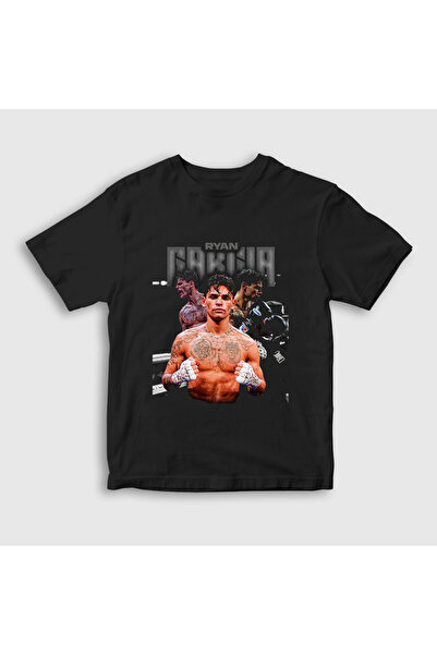 Presmono Unisex Children's Black Boxing Ryan Gracia T-Shirt 576862Tt