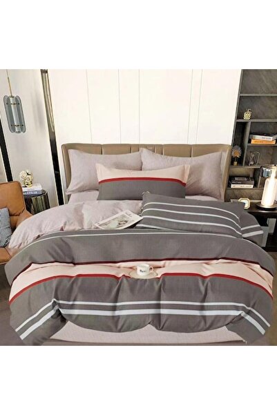 Casa de Vis Double bed linen set, 6 pieces, satin cotton, 220 x 230 cm, multicolor,