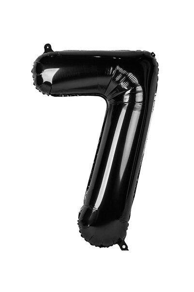 Ege Pastacılık 7 Number Black Foil Balloon 76cm 34'' Helium Suitable Party Ba...