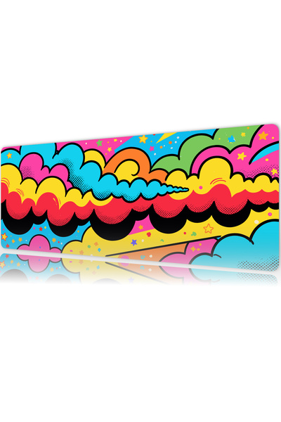 urzuva Boomclouds Gaming Oyuncu MousePad 80x30 cm 3mm Mouse pad, Masaüstü Mat