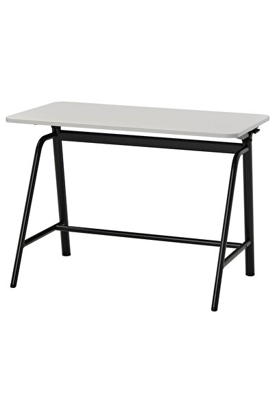 hobiurun Yüksekliği ayarlanabilen çalışma masası, açık gri-antrasit, 100x60 cm