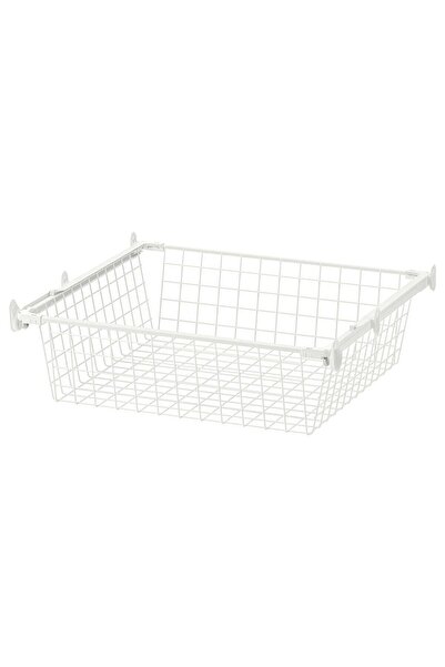 hobiurun Raylı tel sepet, beyaz, 60x55 cm