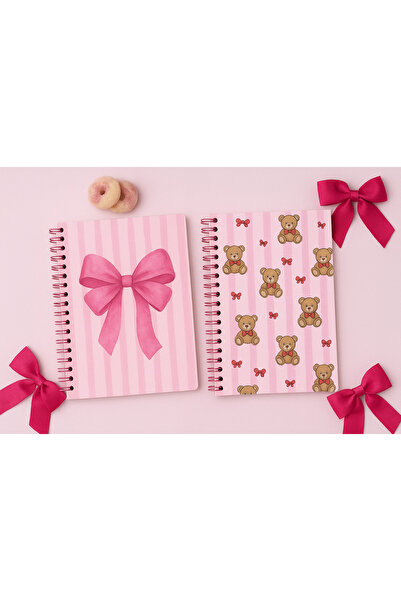 Panda A5 Spiral School Notebook Set of 2 - Lined Concept Notebook