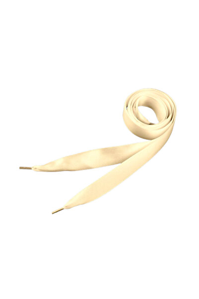 Crisalida șireturi plate din satin, 2 bucăți, 1,9 x 110 cm, crem