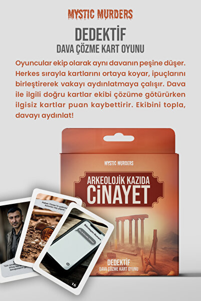 Planet Butik Mystic Murders Dedektif Kart Oyunu - Arkeolojik Kazıda Cinayet
