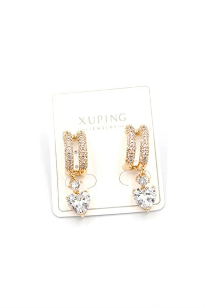 Royaleks أقراط ليتاتريند على شكل قلب - ذهبي