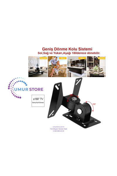 Vestel 24HA9950Y 24'' inc Mobil V-STYLE HD Ready Android TV Hareketli Televizyon Duvar Askı Aparatı